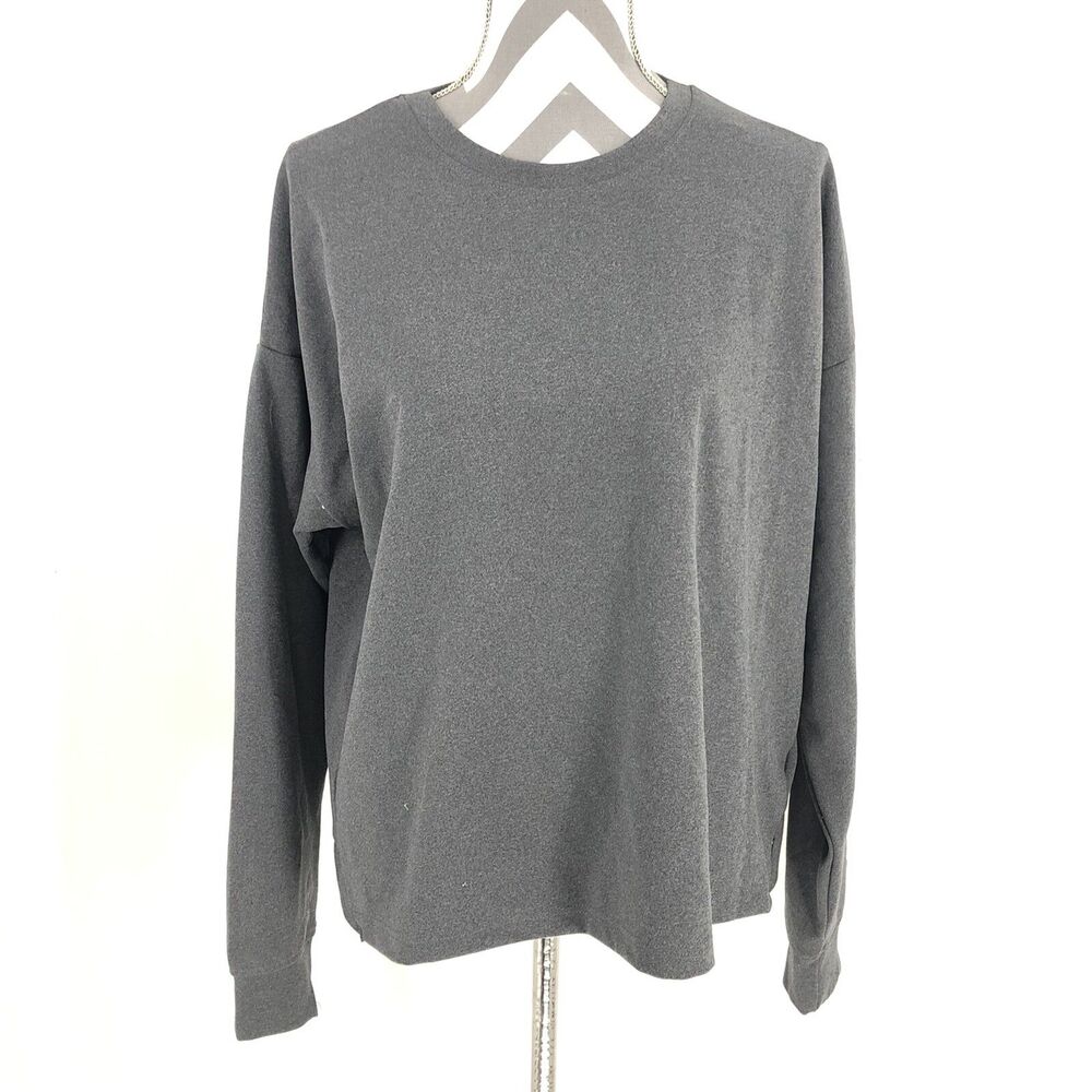 MPG Sport River Layered Performance Crew Top Pleated Rear Hem Gray  XXL